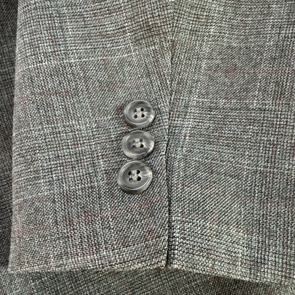 VTG Hardwick Sport‎ Coat Blazer Sz 42R Gray Red Plaid Wool Blend Jacket USA Made